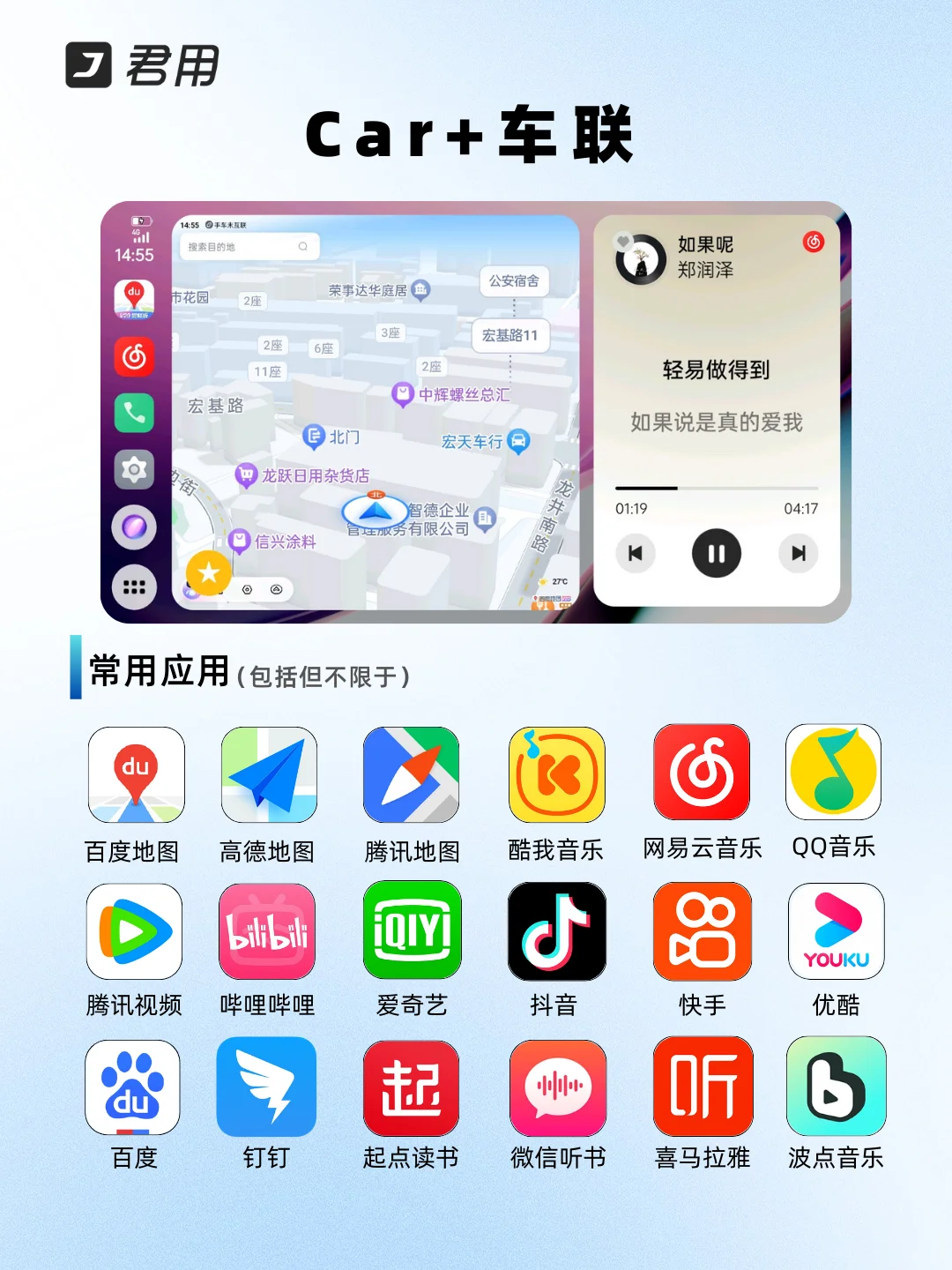 来看！8大车载互联都支持什么应用？