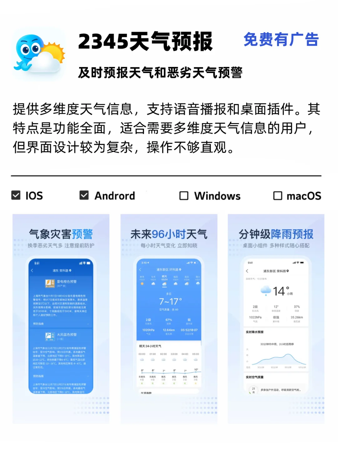 天气APP大比拼，哪款更适合你？