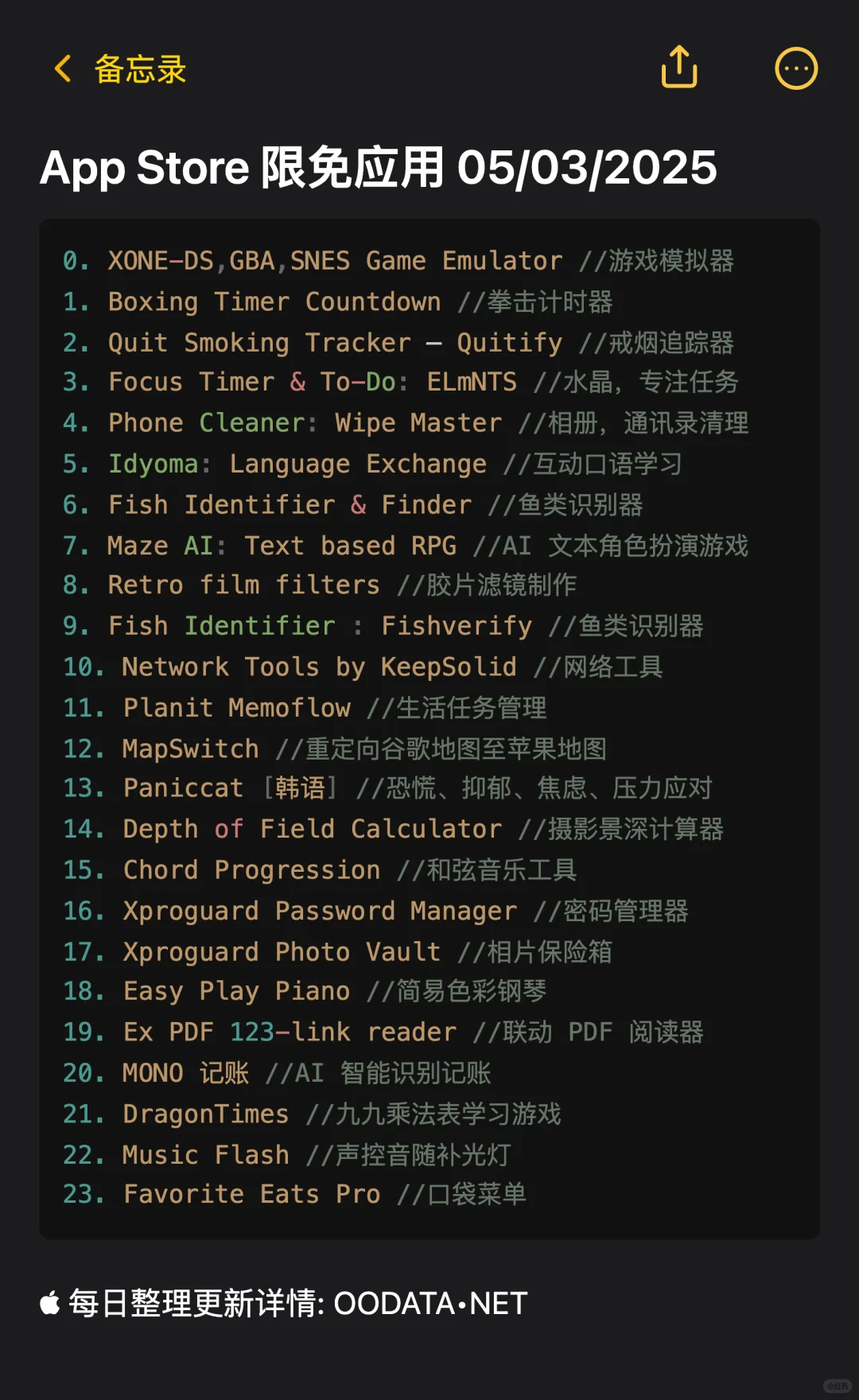 App Store 限免应用 05/03/2025