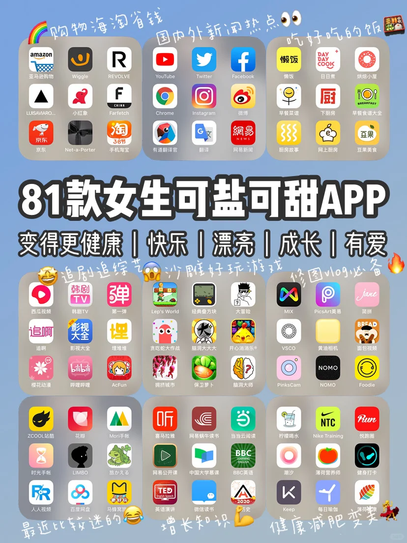超全❗️81款女生可盐可甜🌟超实用APP推荐