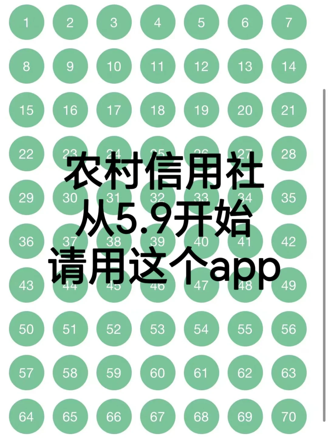 农村信用社从5.10开始请用这个app