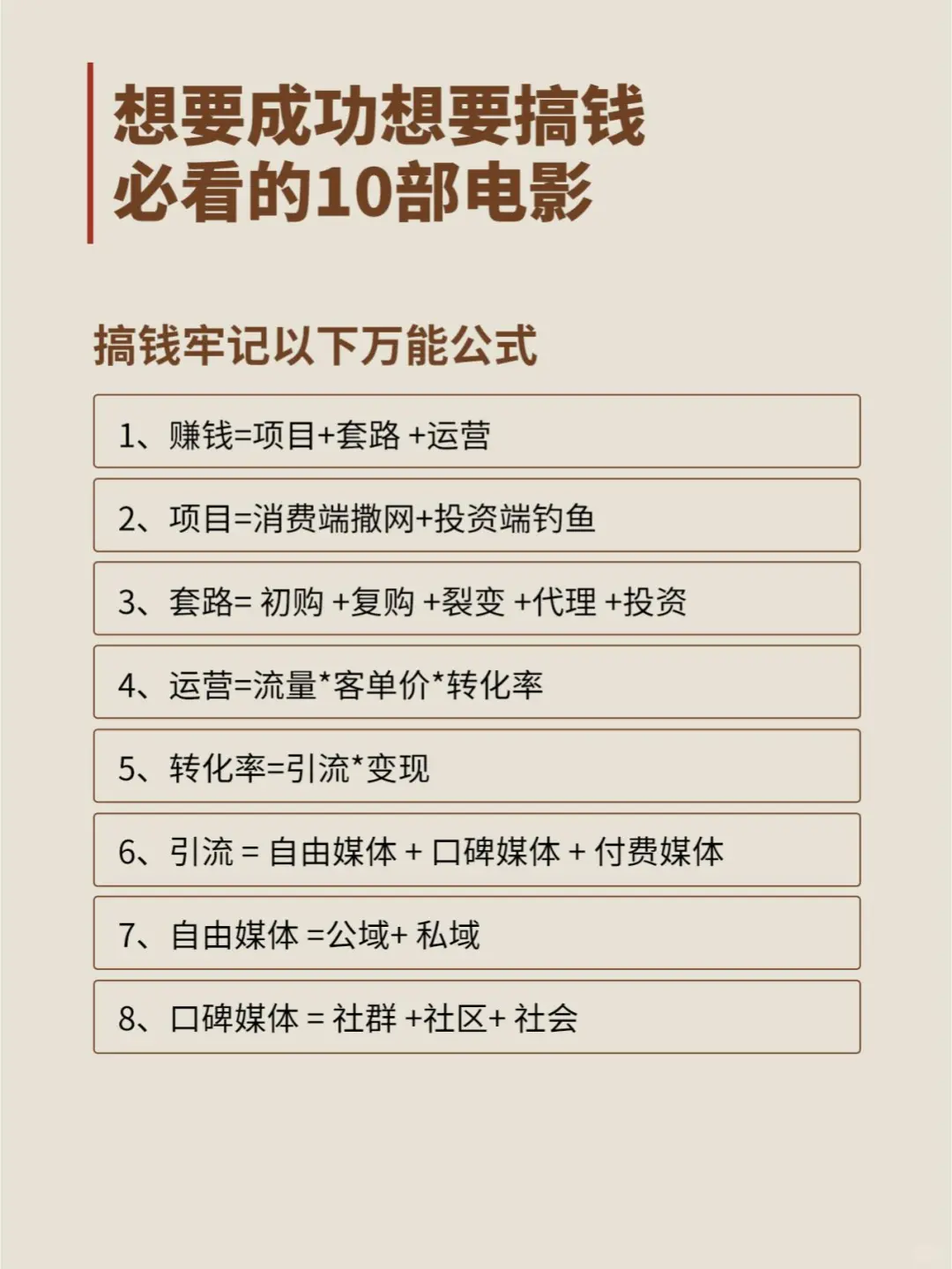 想要成功想要搞钱这10部电影不可不看