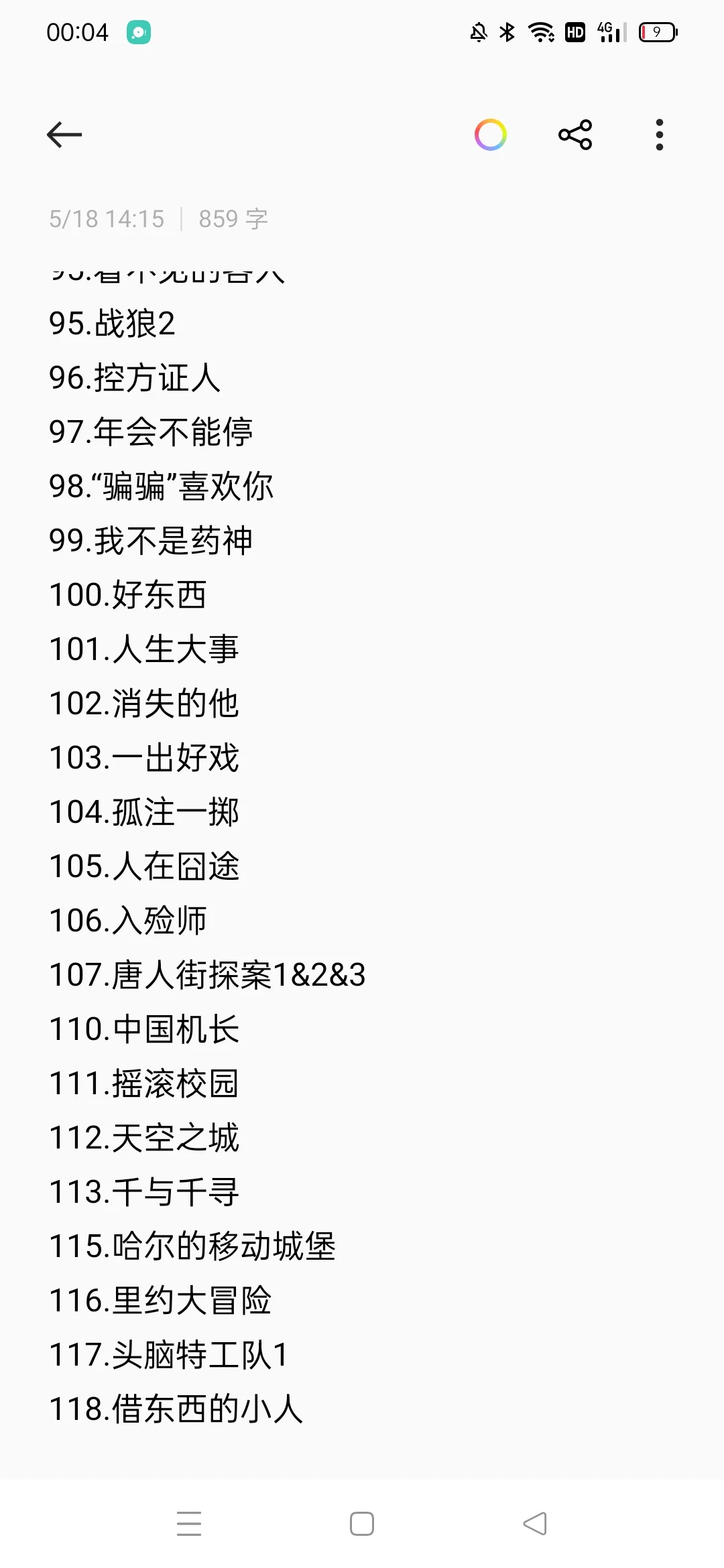 记录一下自己的电影清单~