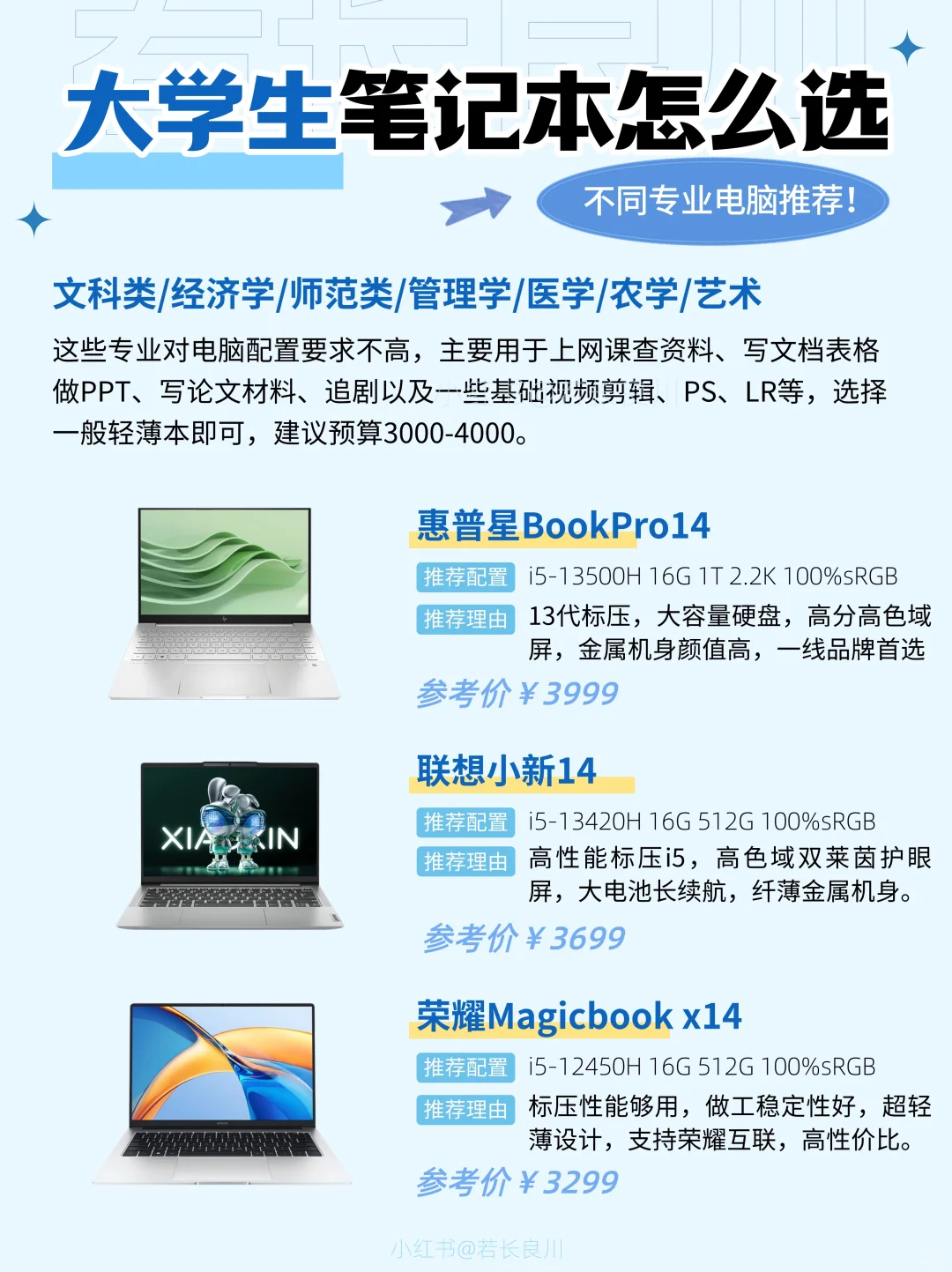 大学生笔记本电脑怎么选 不同专业电脑推荐