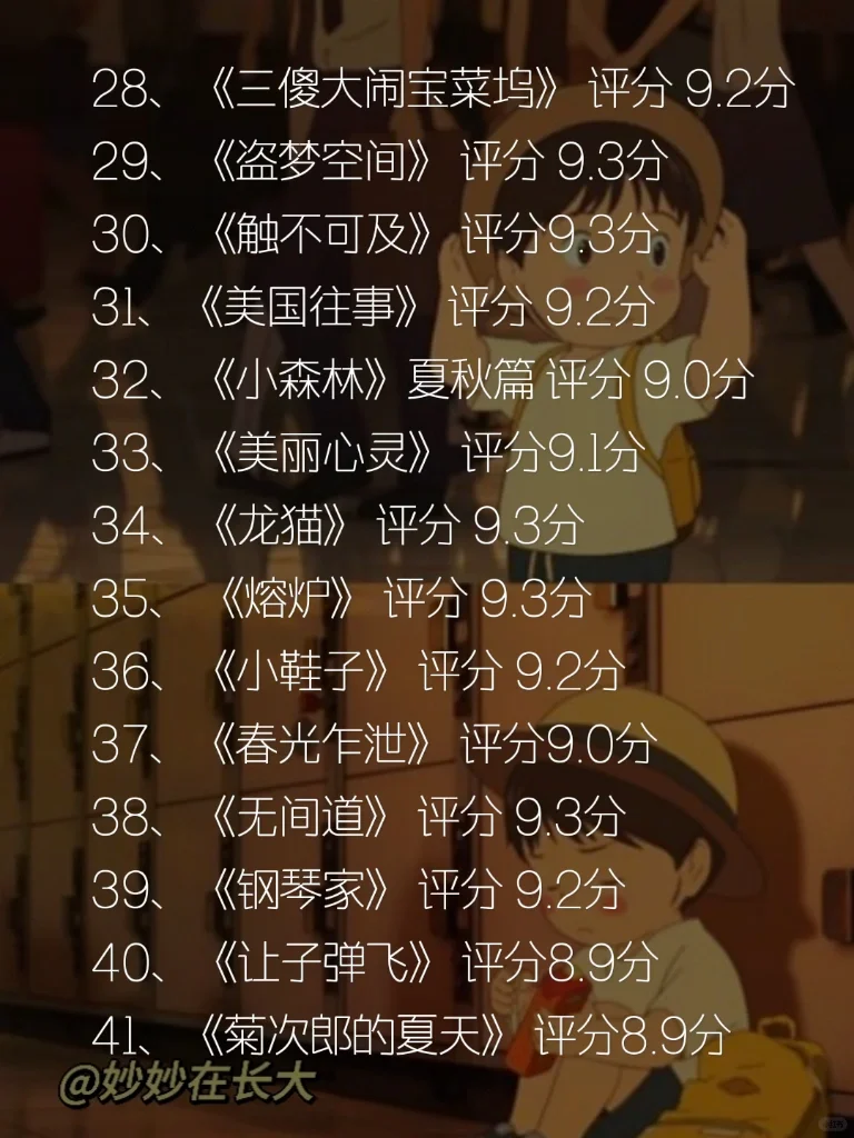 🔥🔥独处时必看的50部豆瓣高分影片‼️