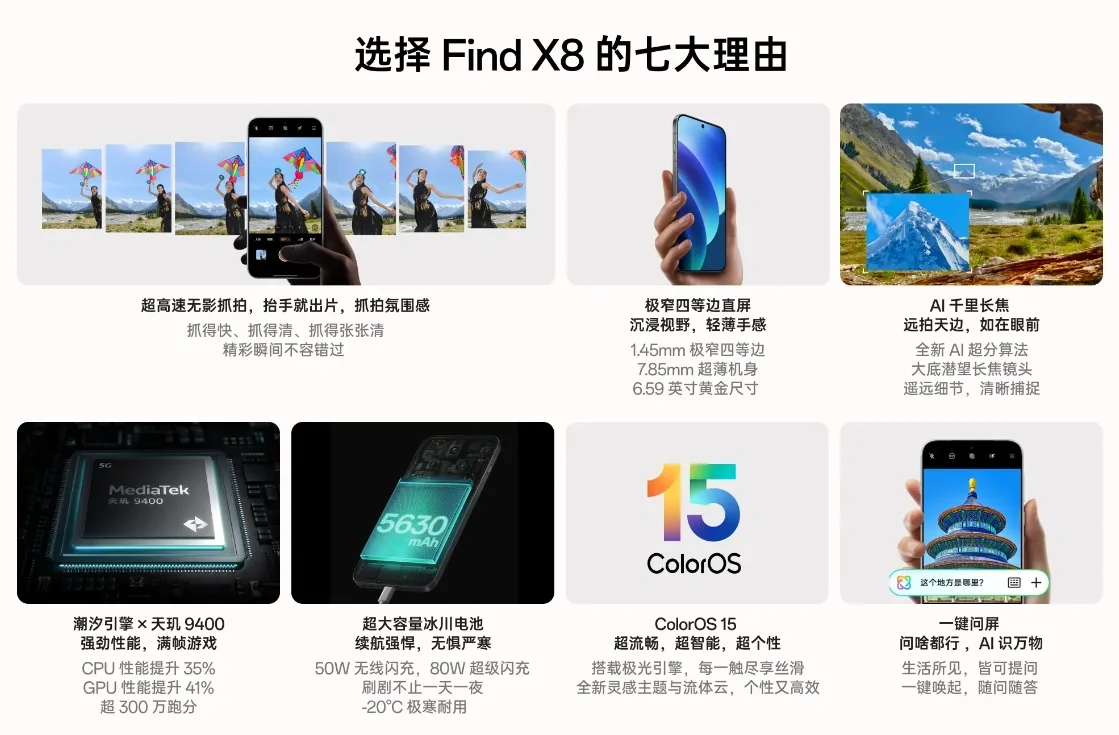 OPPO Find X8与VIVO X200，你更喜欢哪一个