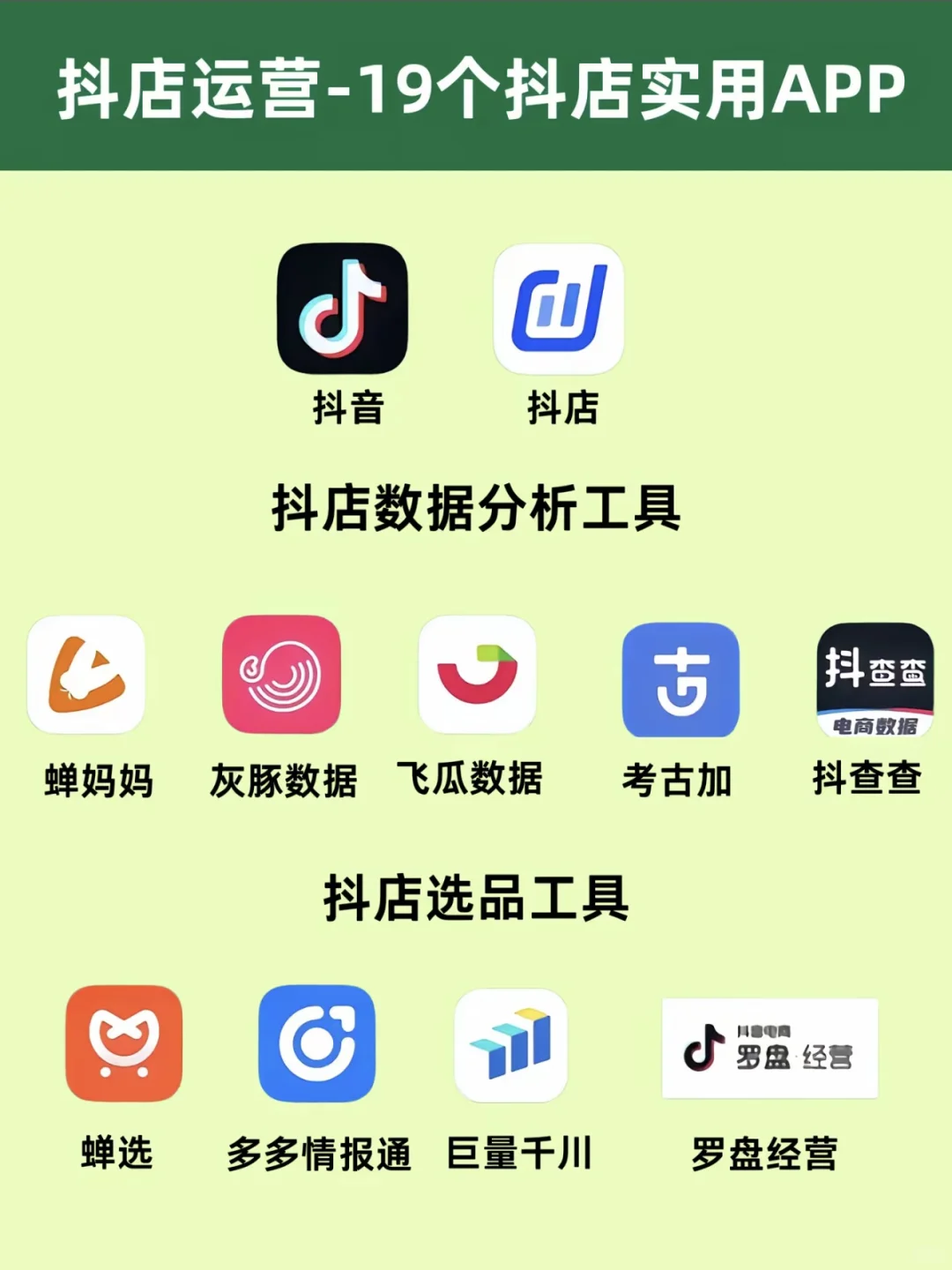 19个抖店实用app