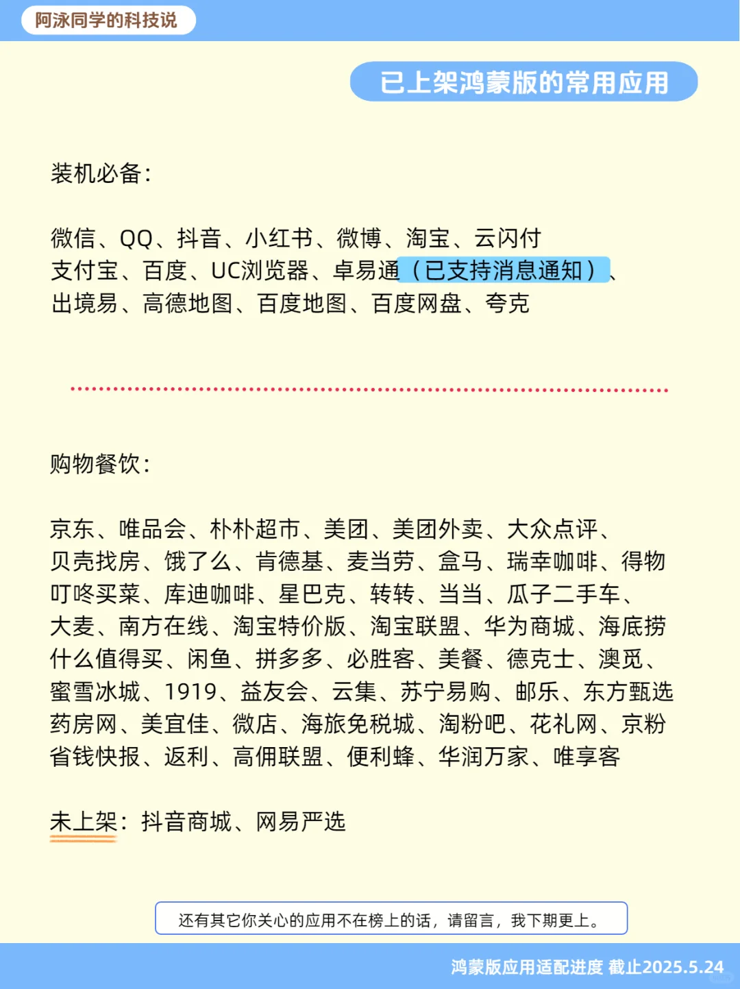 鸿蒙NEXT应用适配进度报告（第11期）