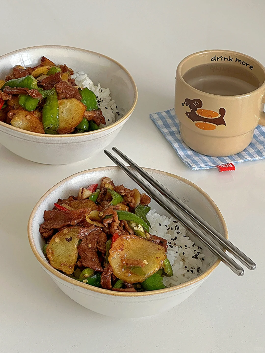 宅家幸福感｜今天吃土豆片辣椒炒肉🫑🥔🍚