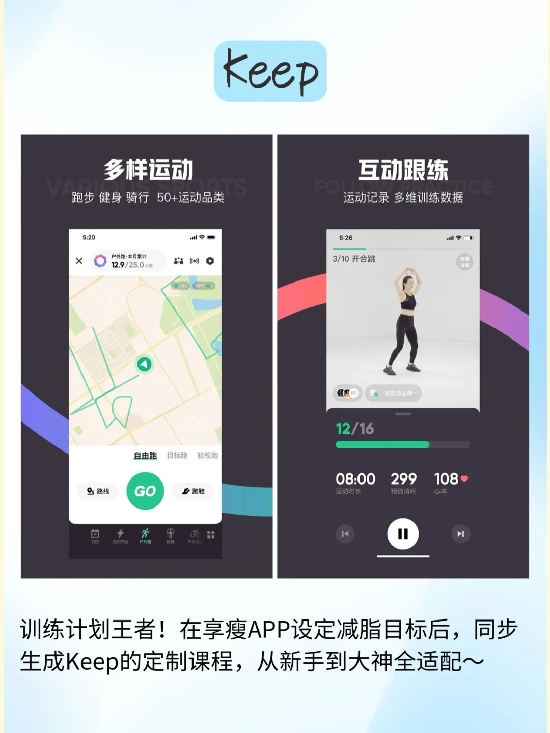享瘦APP必囤！4款健身党专属减脂APP，吃练