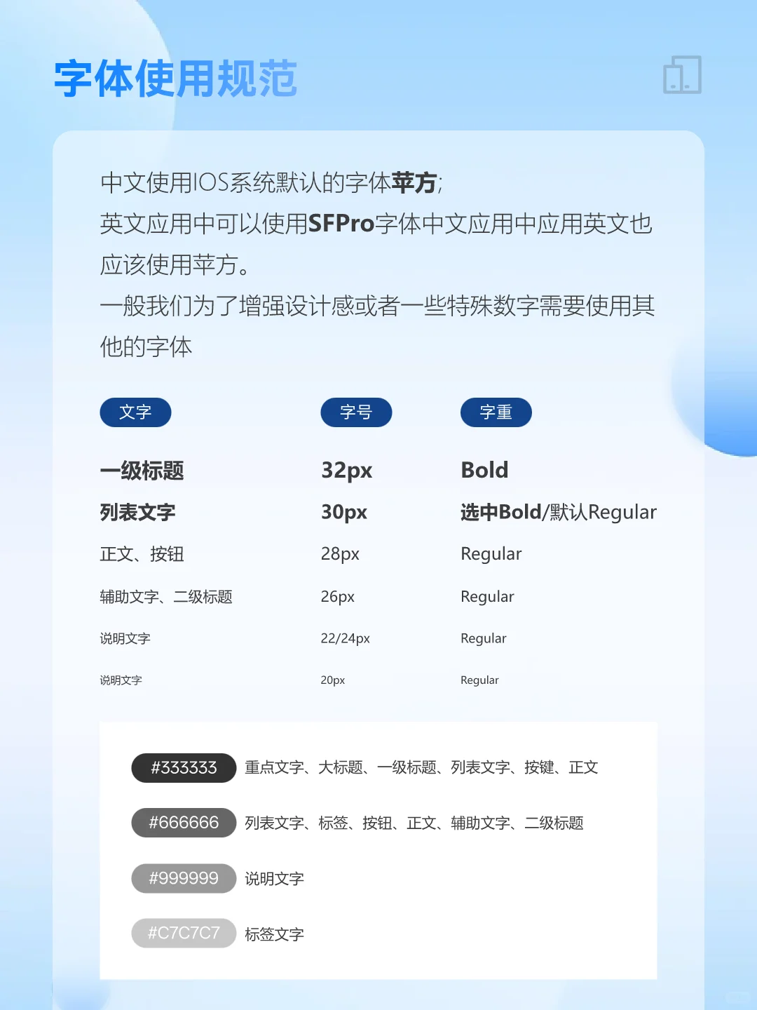 APP界面基础规范