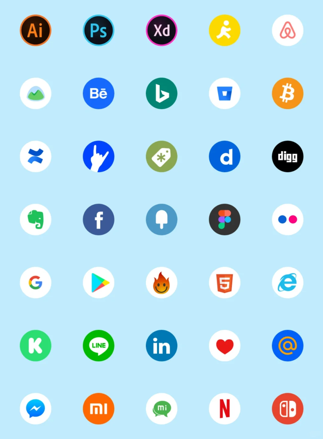 图标设计｜常用社交软件图标设计分享