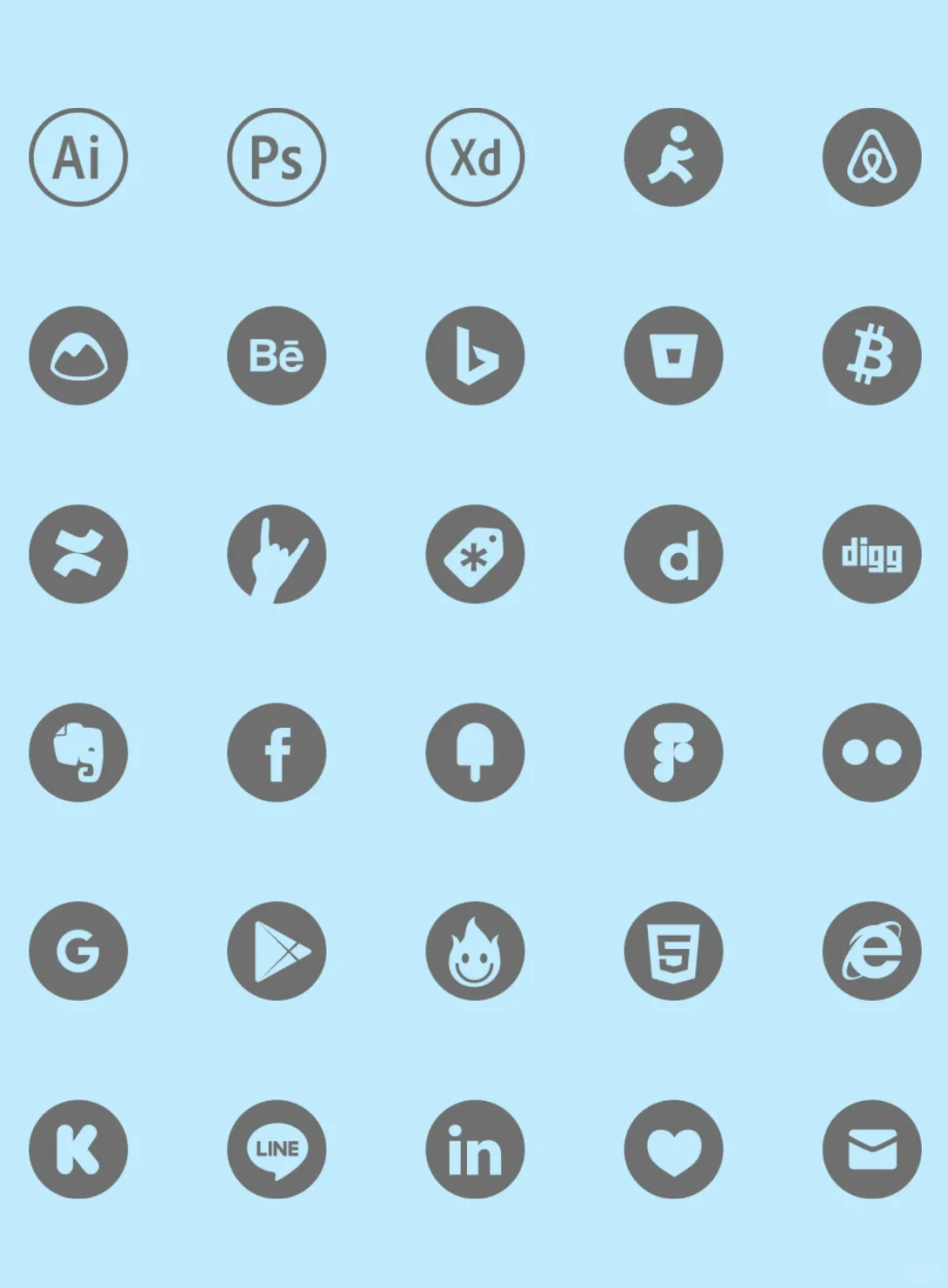 图标设计｜常用社交软件图标设计分享