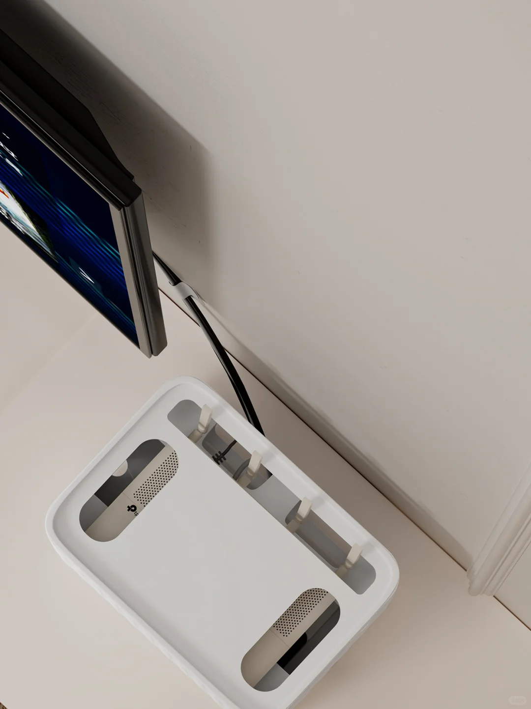 路由器网线各路电线收纳我这样做😆