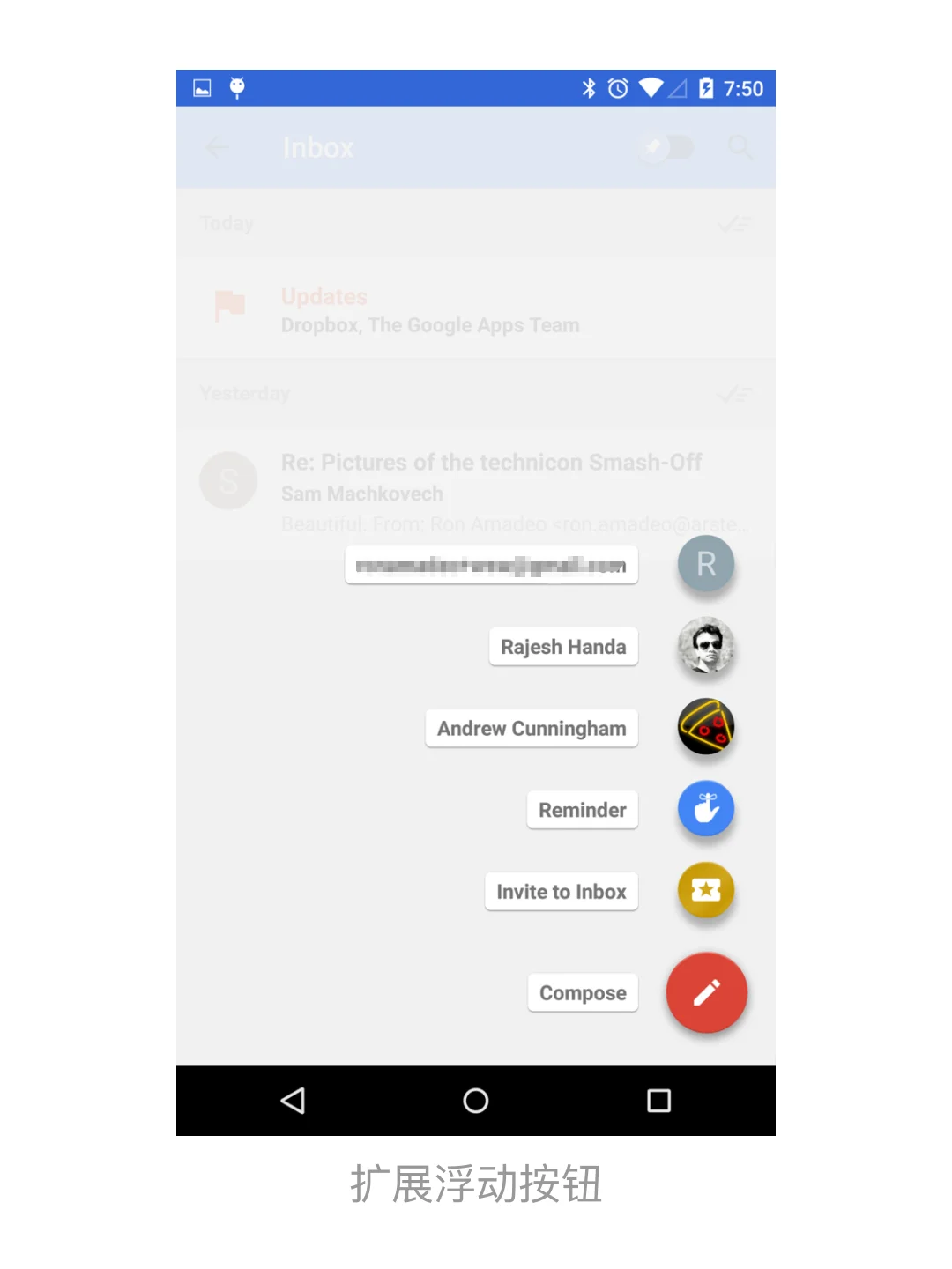 使用 Material Design 的安卓 5.0