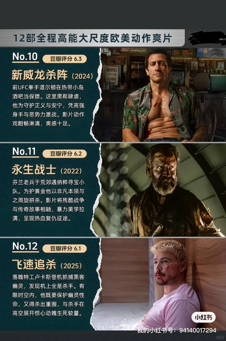 推荐12部全程高能的动作爽片❗❗