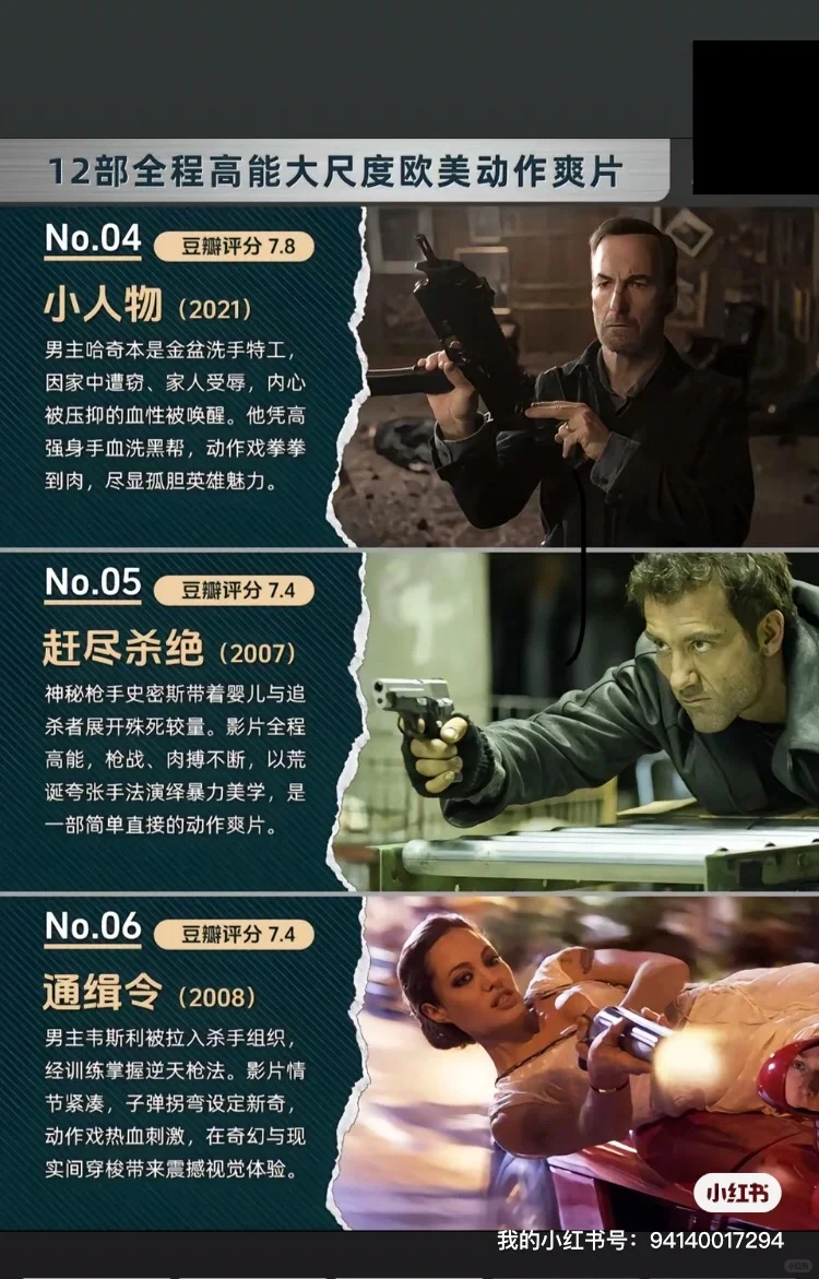 推荐12部全程高能的动作爽片❗❗