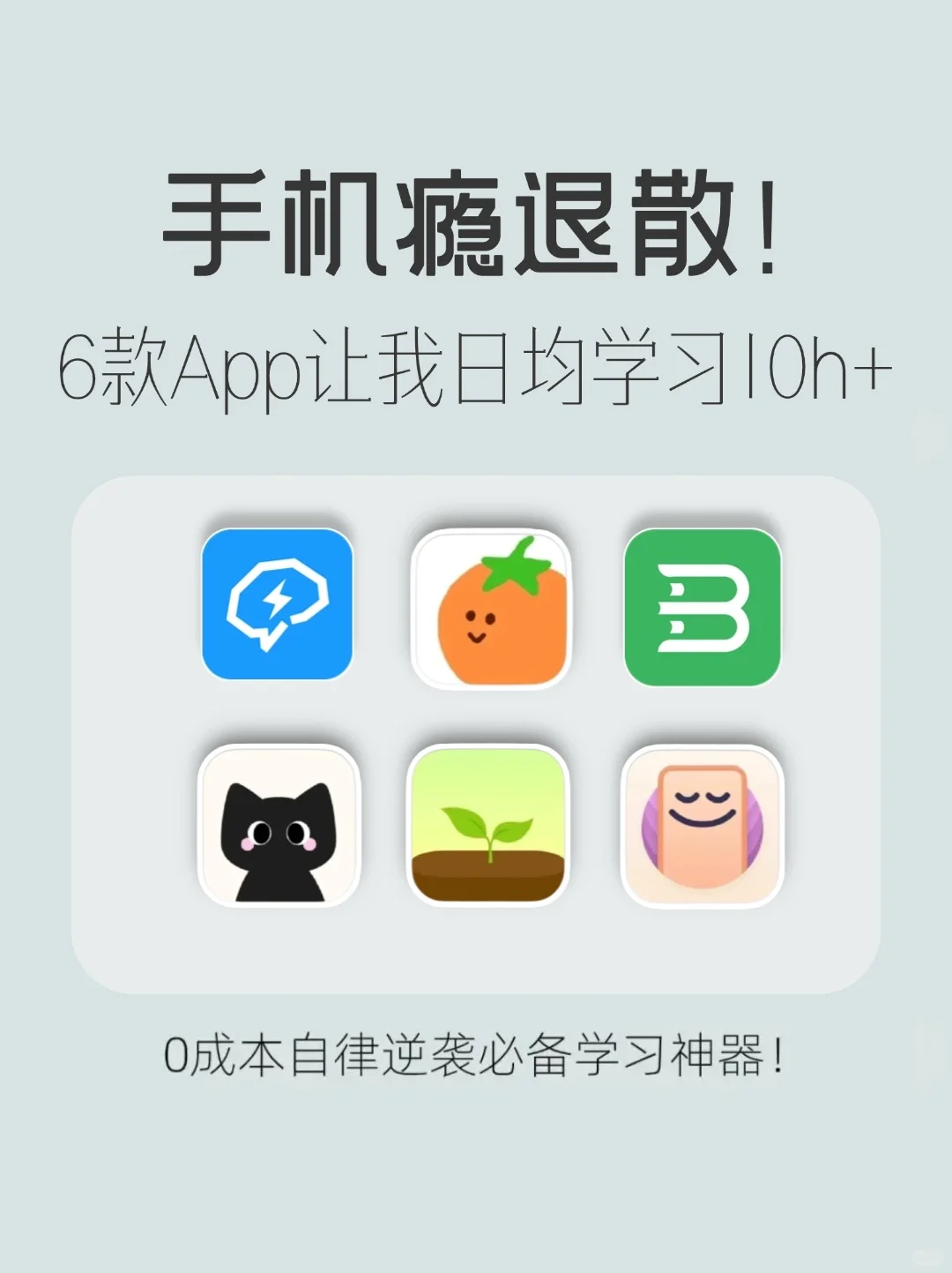 手机瘾退散！这6款App让我日均学习10h+⏰