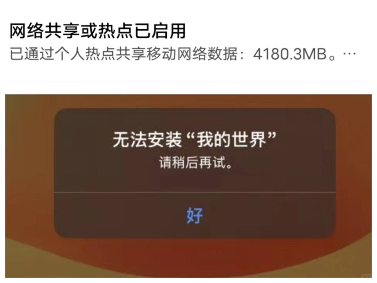 IOS不能下载冈易mc放app里面干嘛？？？？？
