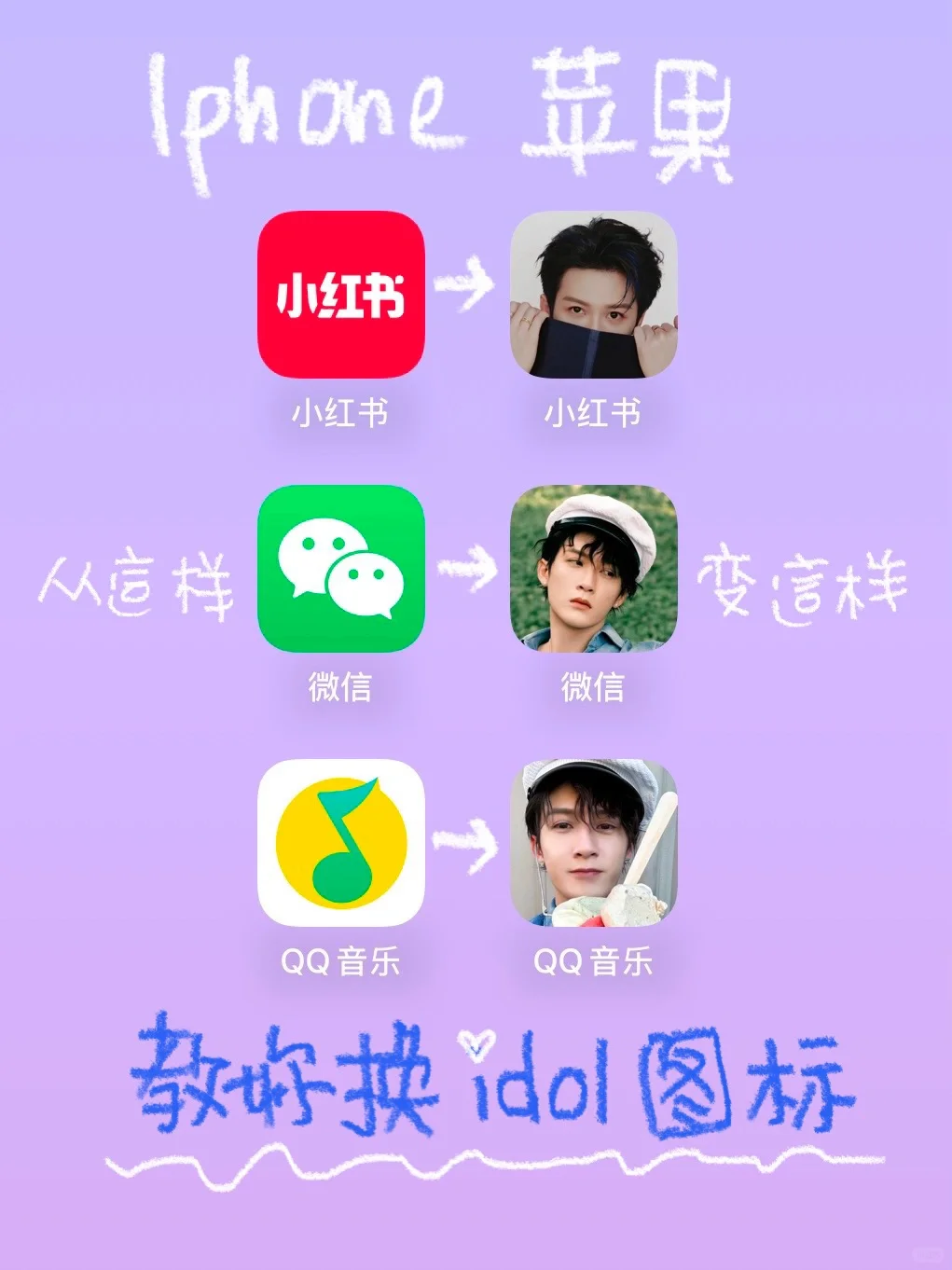 📱iPhone App换偶像图标！只需2分钟🔥