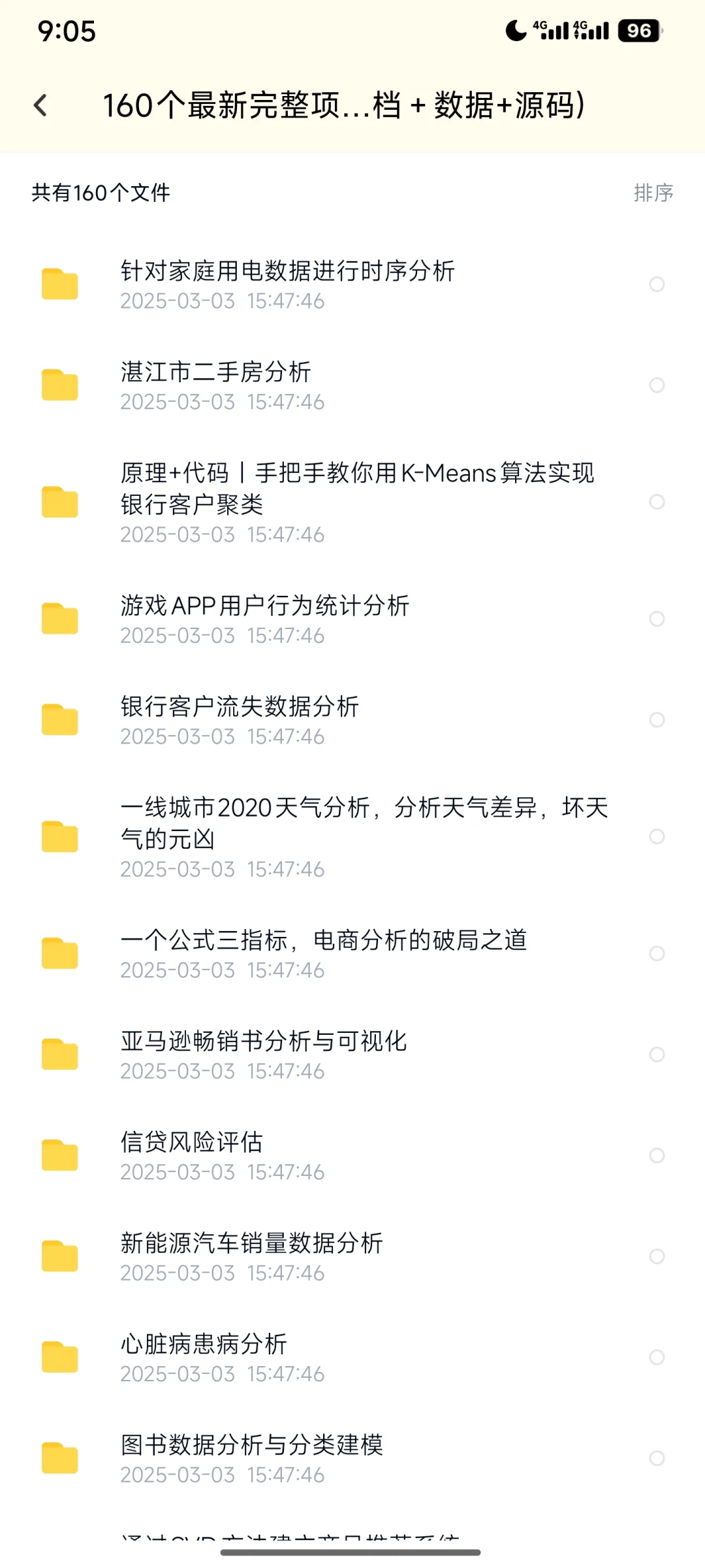 最新160个数据分析项目【源码＋文档】