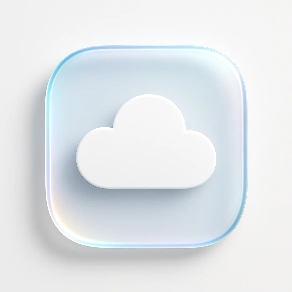 ios26的液态玻璃icon提示词