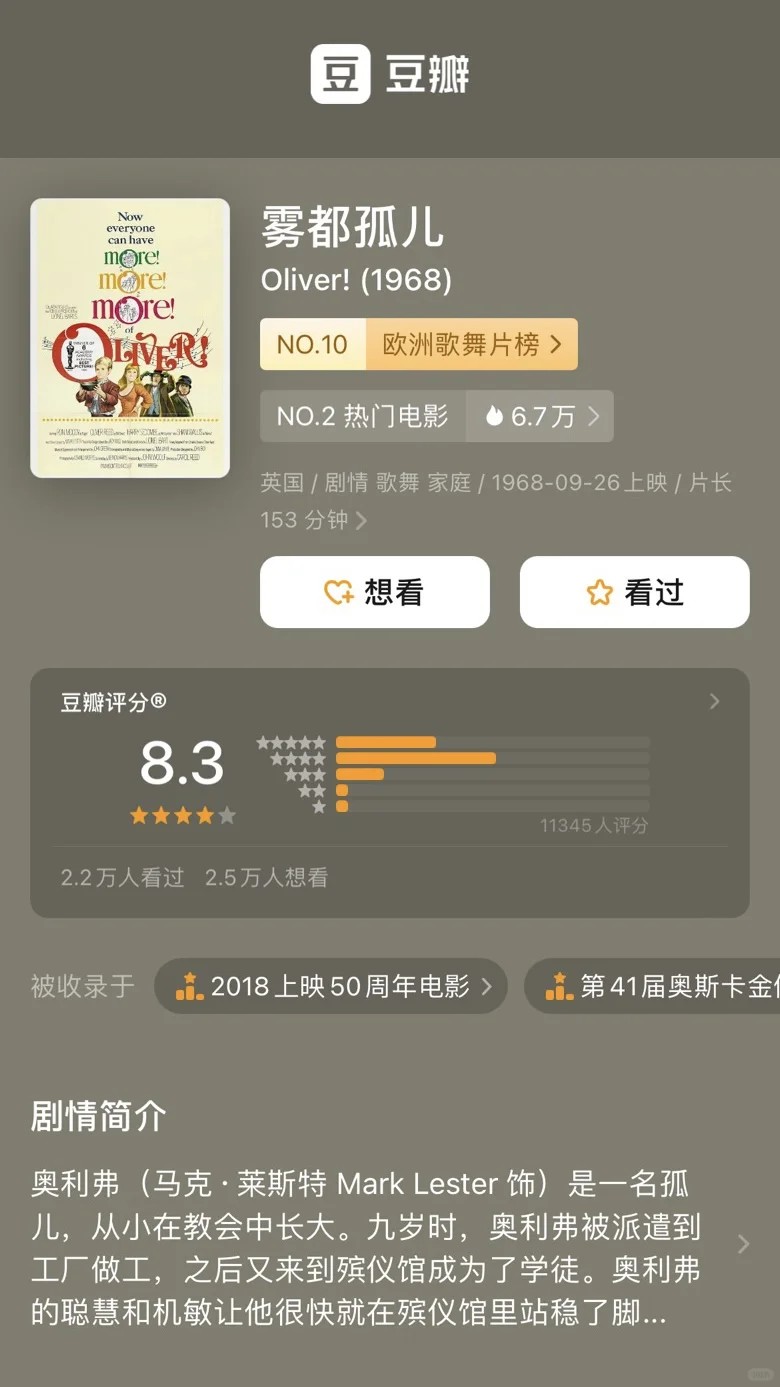 电影推荐🎥雾都孤儿