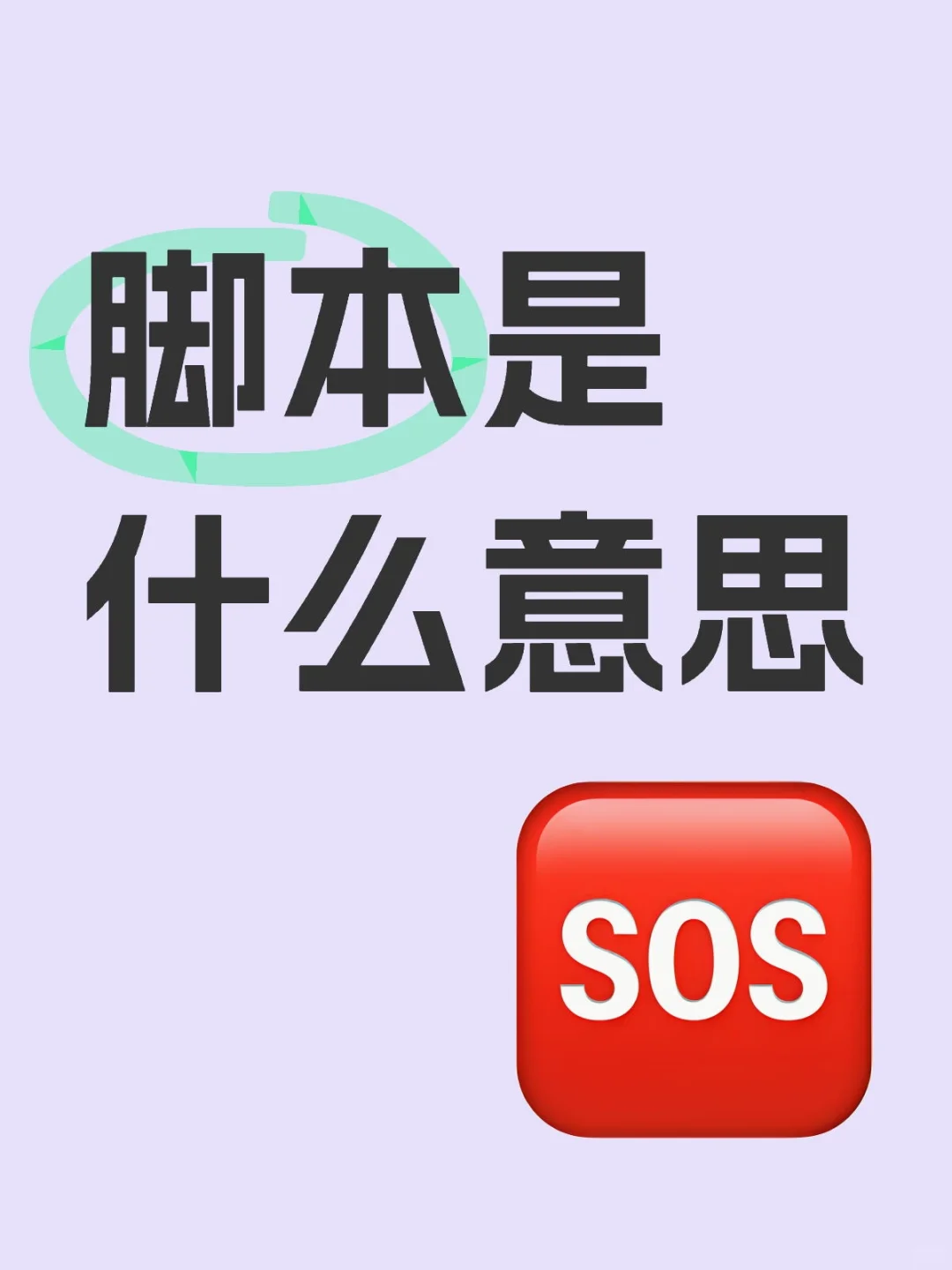 脚本是什么意思