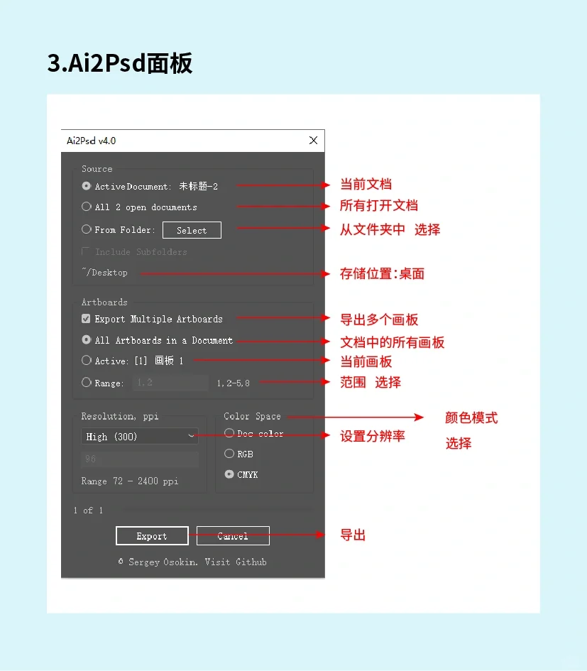 好用的Ai格式转Psd格式脚本插件来啦！！