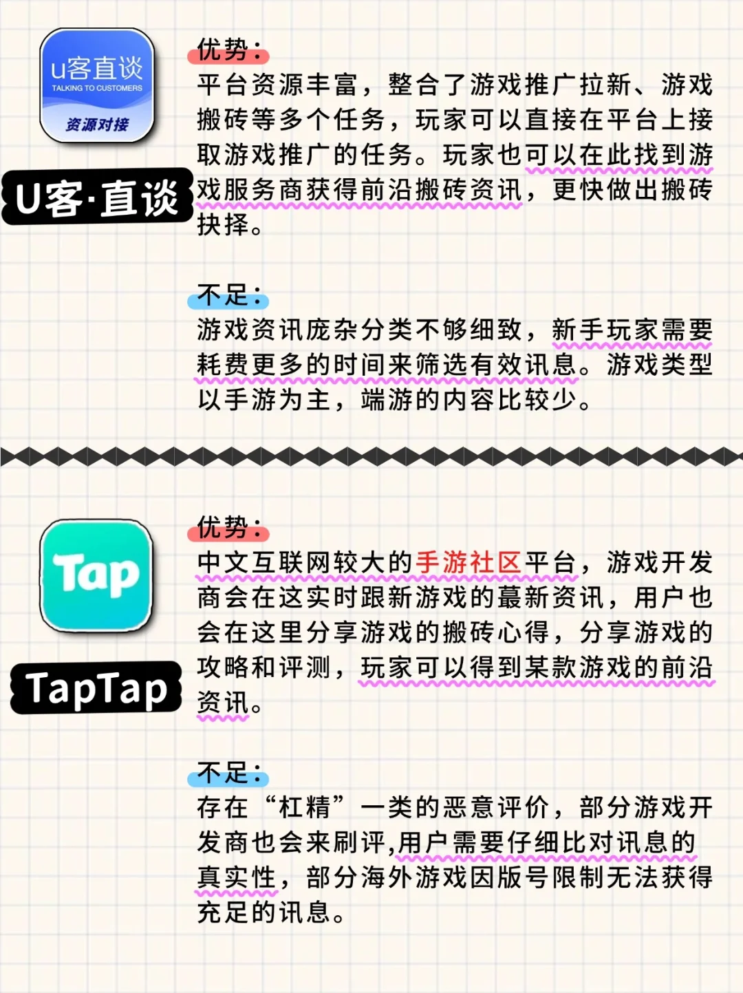 搬砖党私藏｜7⃣个游戏资讯平台❗