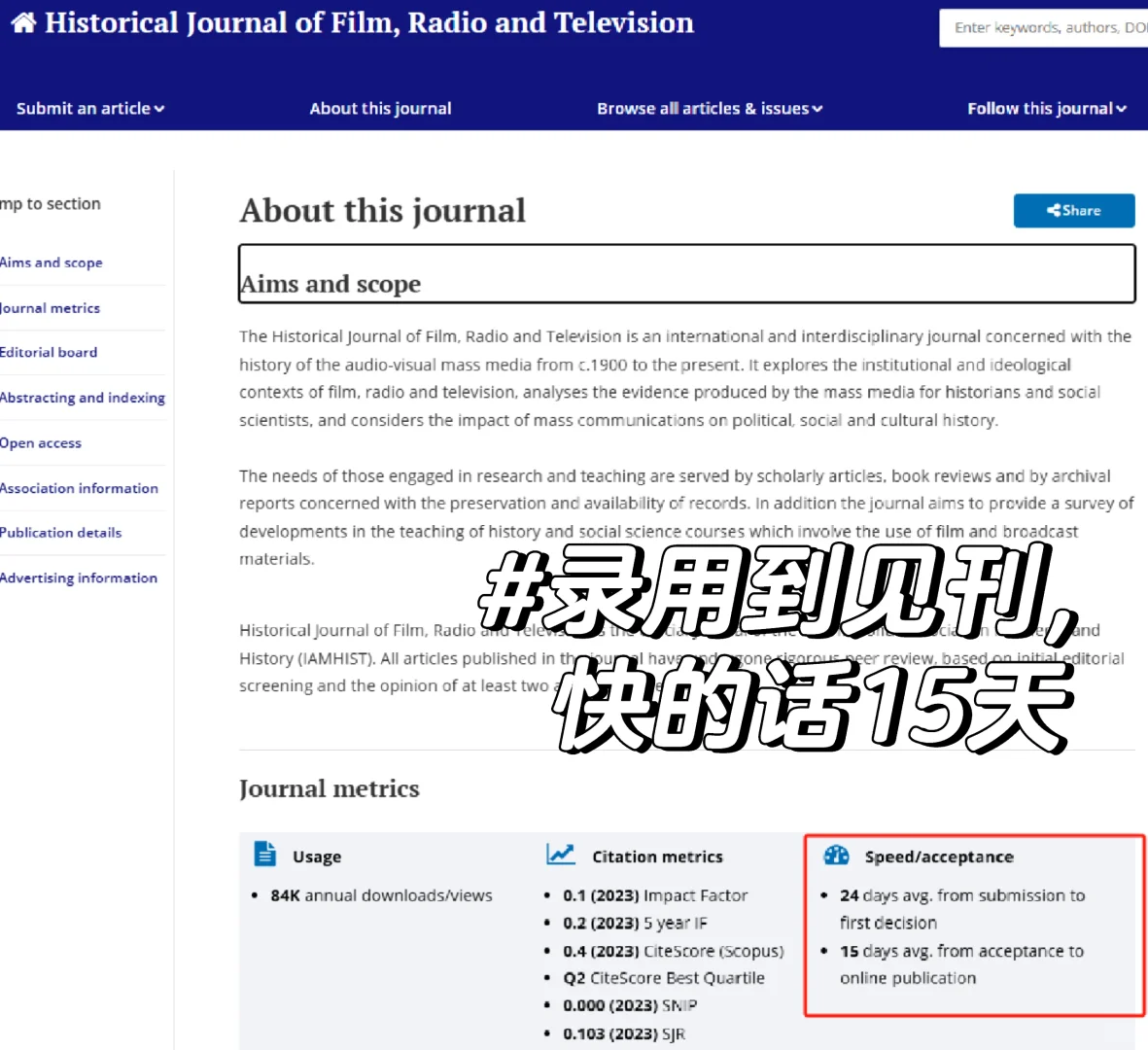 只有极少数人知道的电影学ssci，超级好发❗