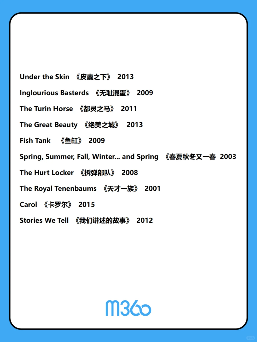 BBC评选21世纪100部最伟大电影全榜单来袭！