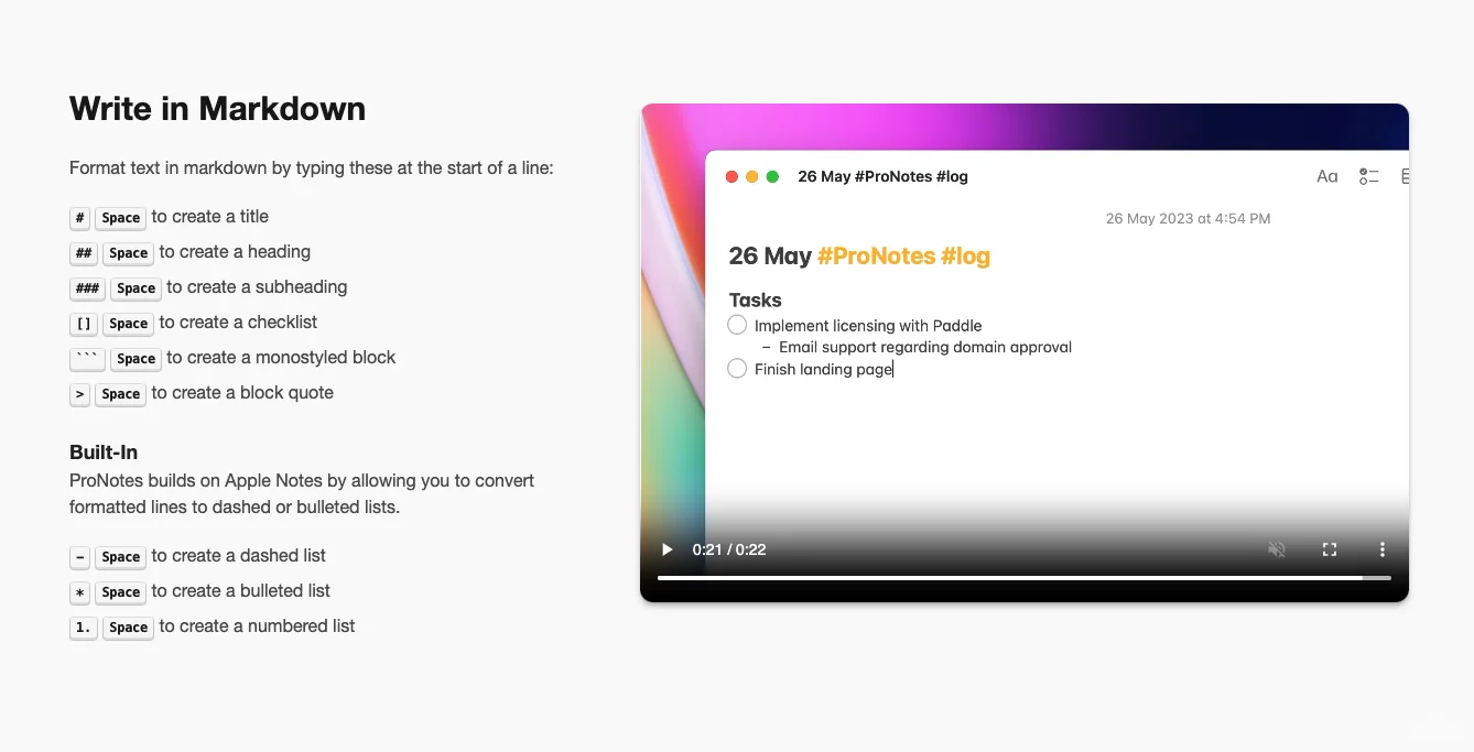 ProNotes：增强 Apple Notes 功能的插件