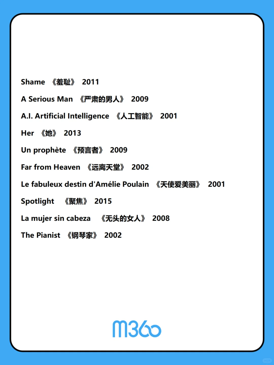 BBC评选21世纪100部最伟大电影全榜单来袭！