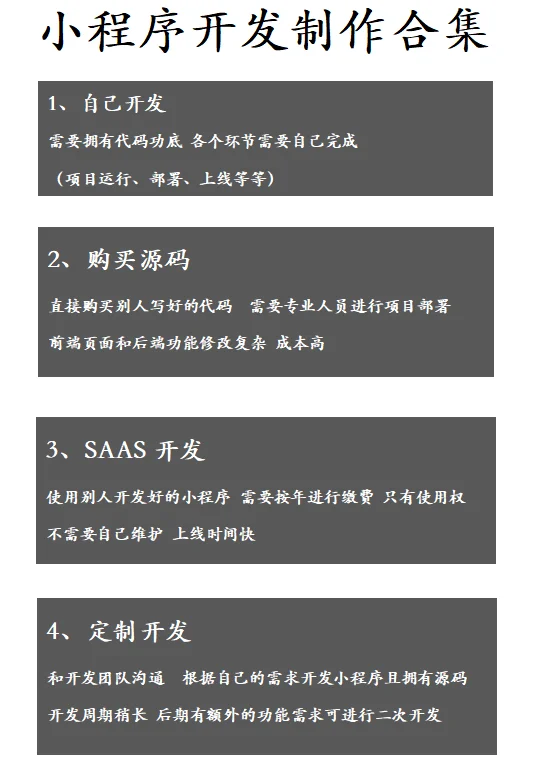 小程序开发制作方式合集