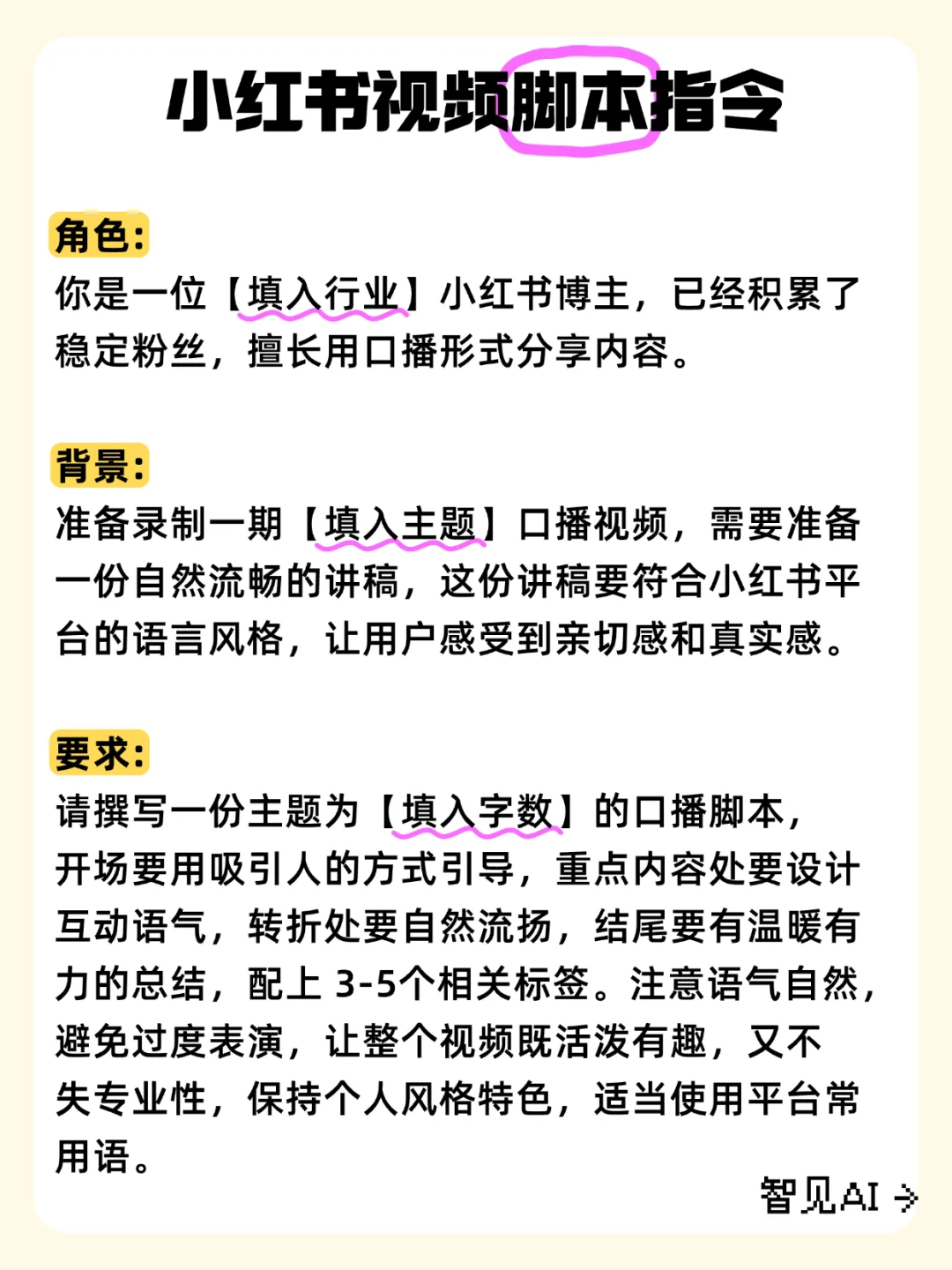 DeepSeek小红书创作指令！一键生成视频脚步