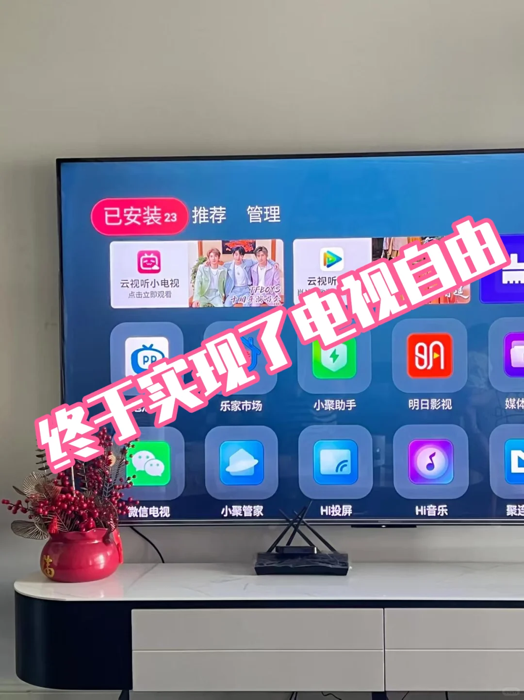 谁懂，终于实现了电视自由了～