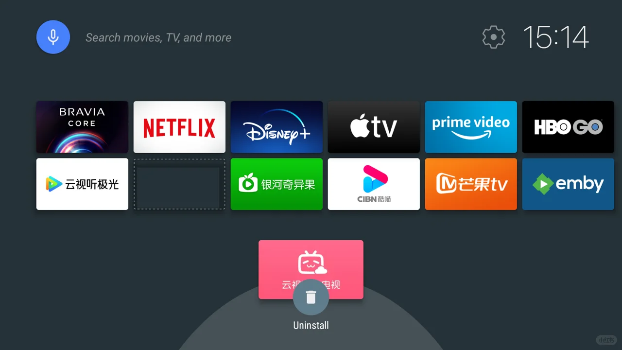 国行索尼电视替换自带拉胯UI