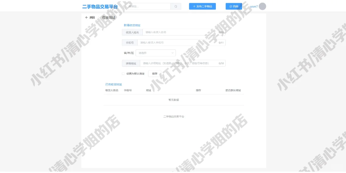 SpringBoot+Vue二手交易平台java源码mysql
