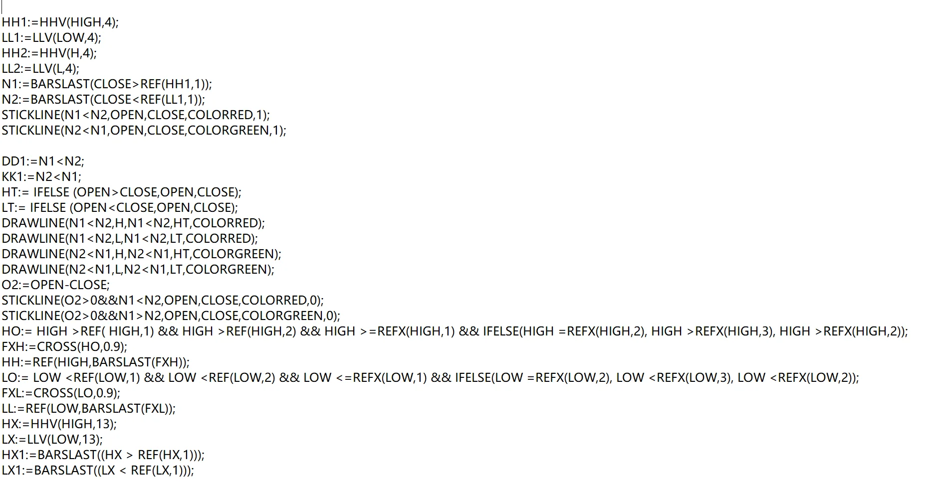 分享文华wh6可用的多空系统源码