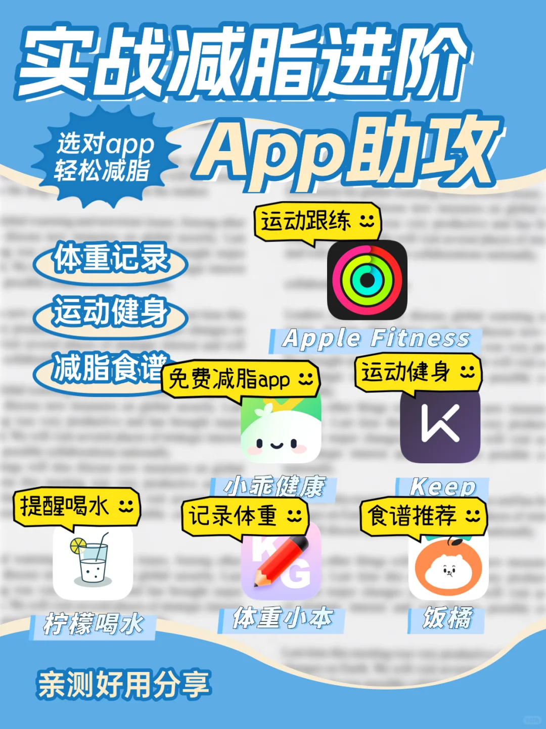 实战减脂进阶｜App助攻！