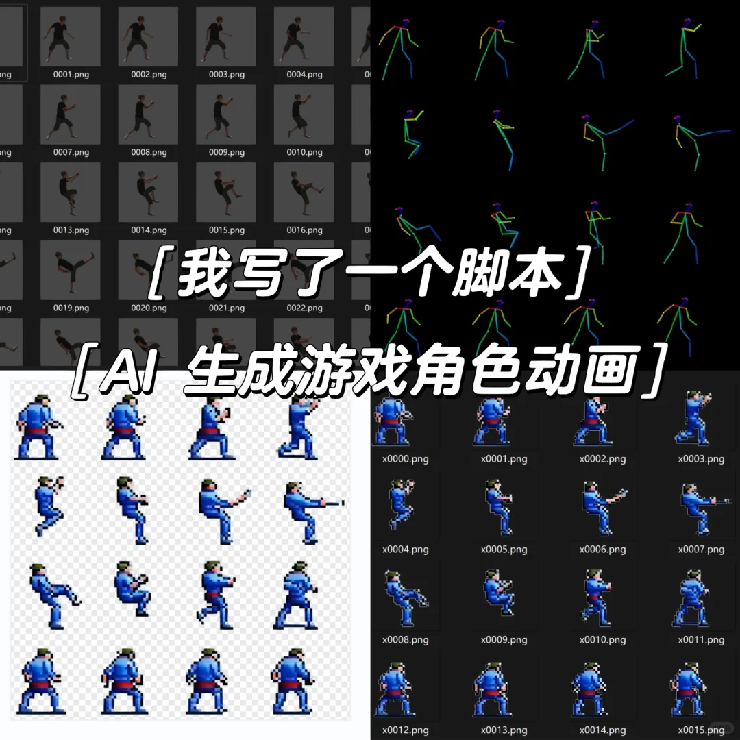 我写了一个脚本AI 生成游戏角色动画