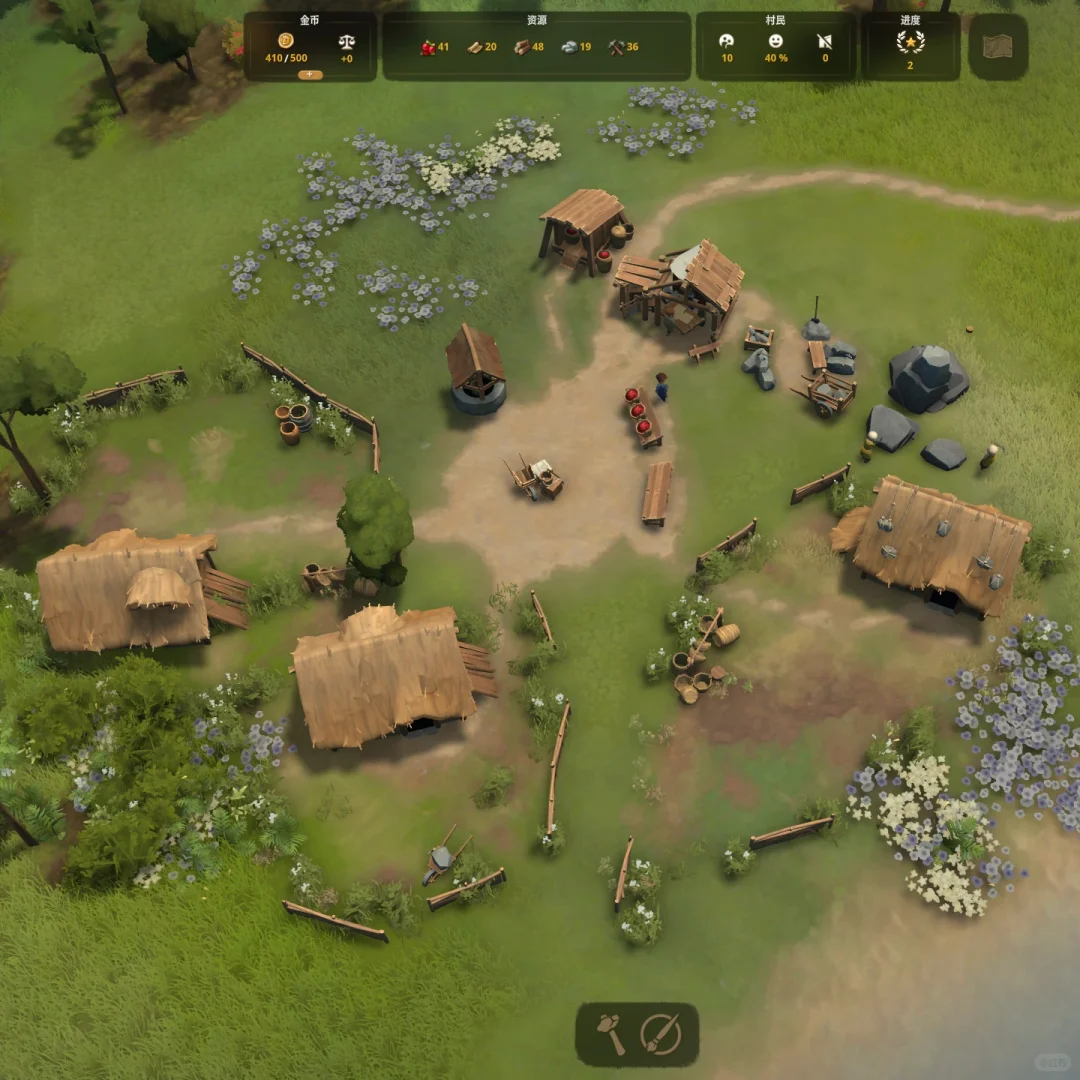在游戏里自由开发村镇是真的很快乐！！！