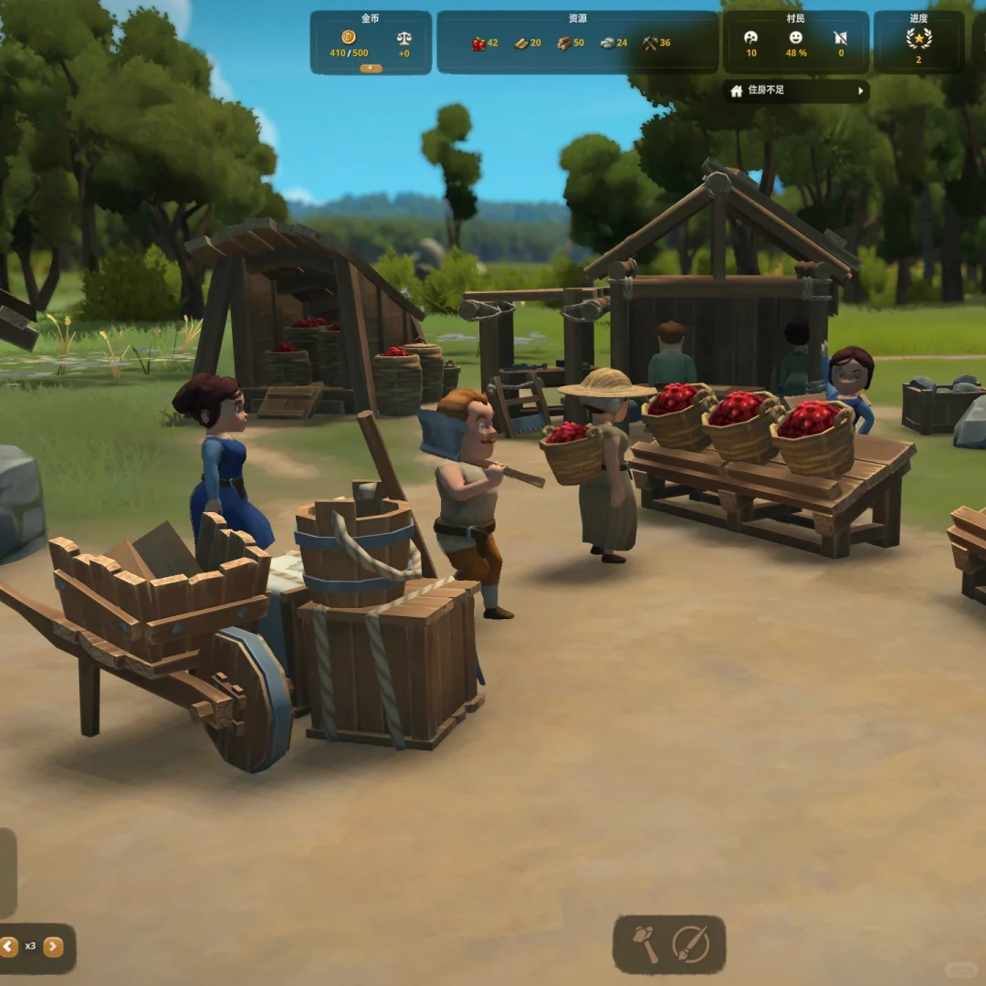 在游戏里自由开发村镇是真的很快乐！！！