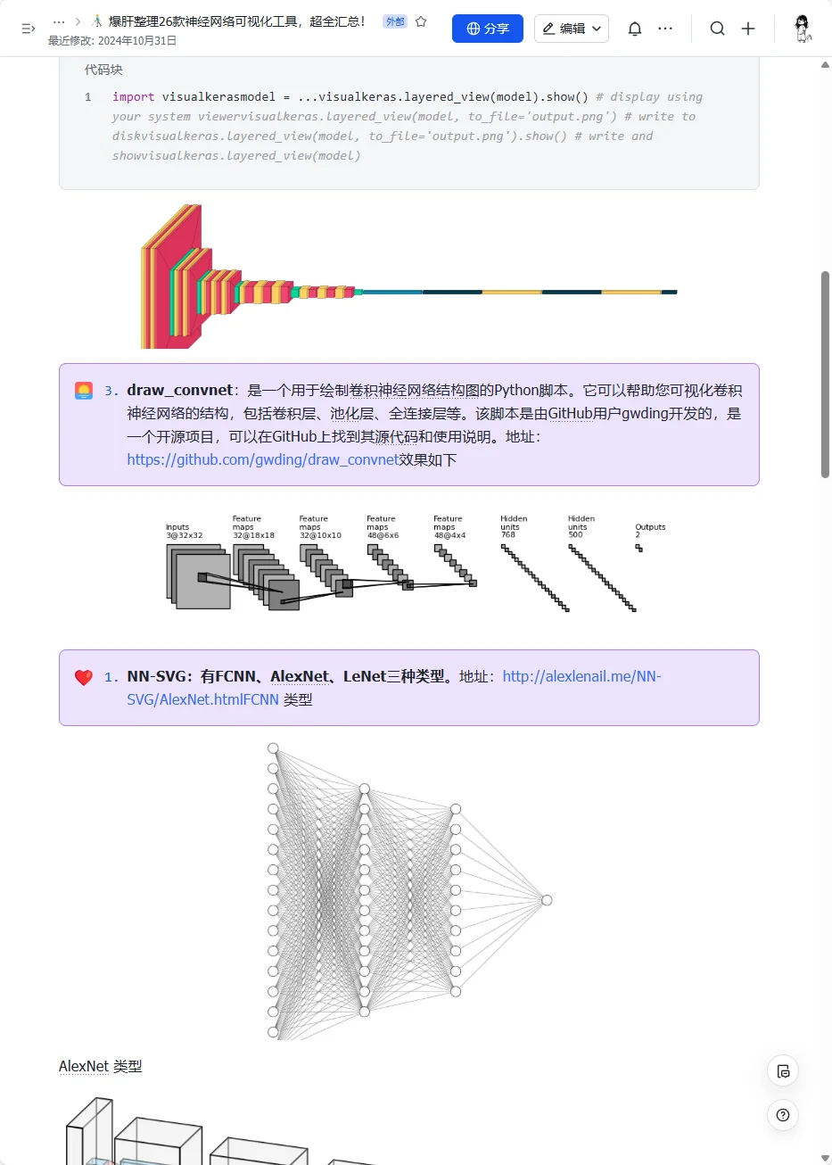 🧠26 款神经网络模型可视化工具汇总