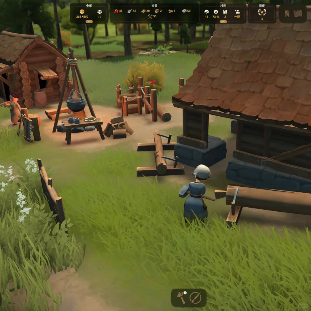 在游戏里自由开发村镇是真的很快乐！！！
