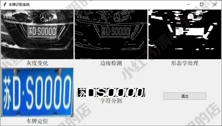 opencv车牌识别系统python检测智能机器源码