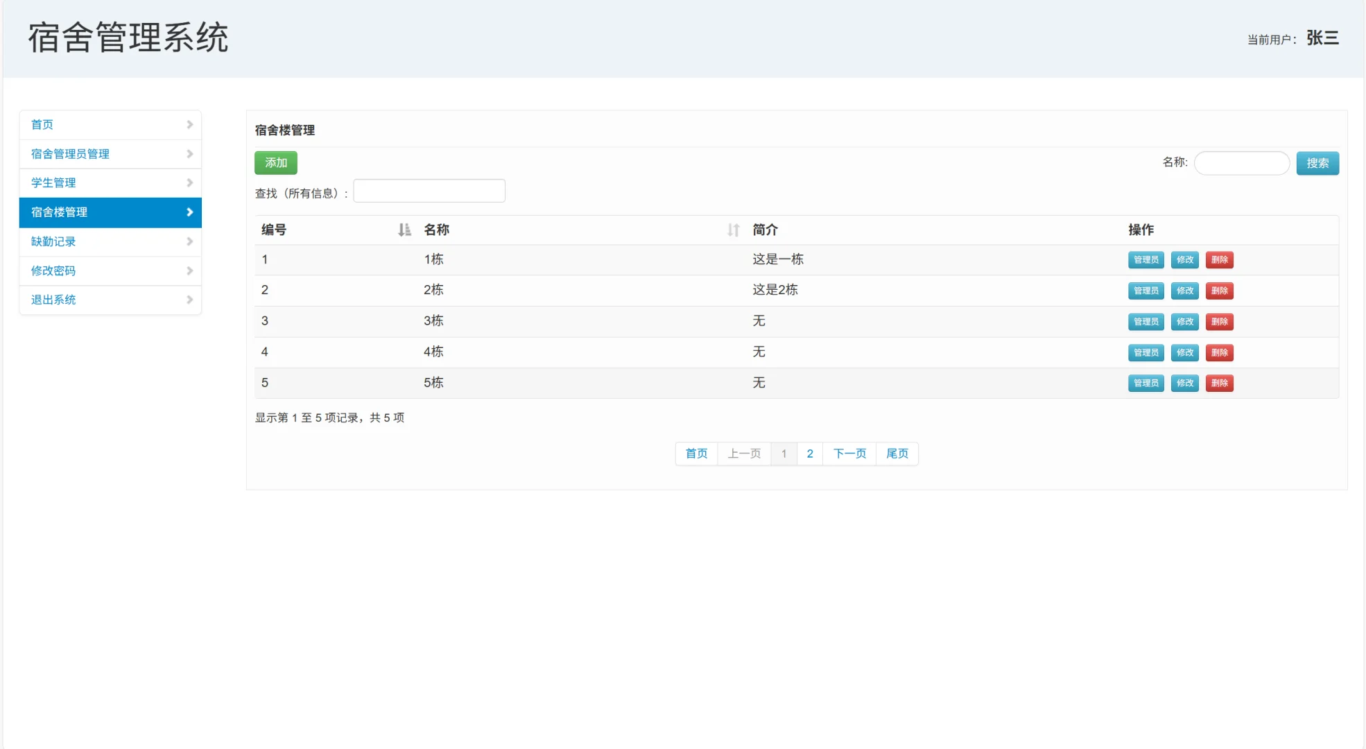Java Web宿舍管理系统源码