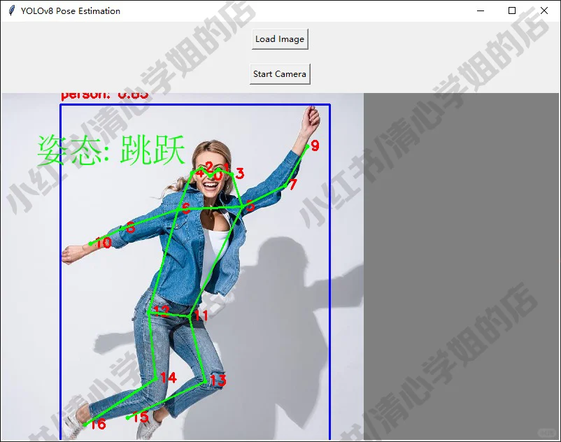YOLOv8人体姿态判断opencv模型python源码