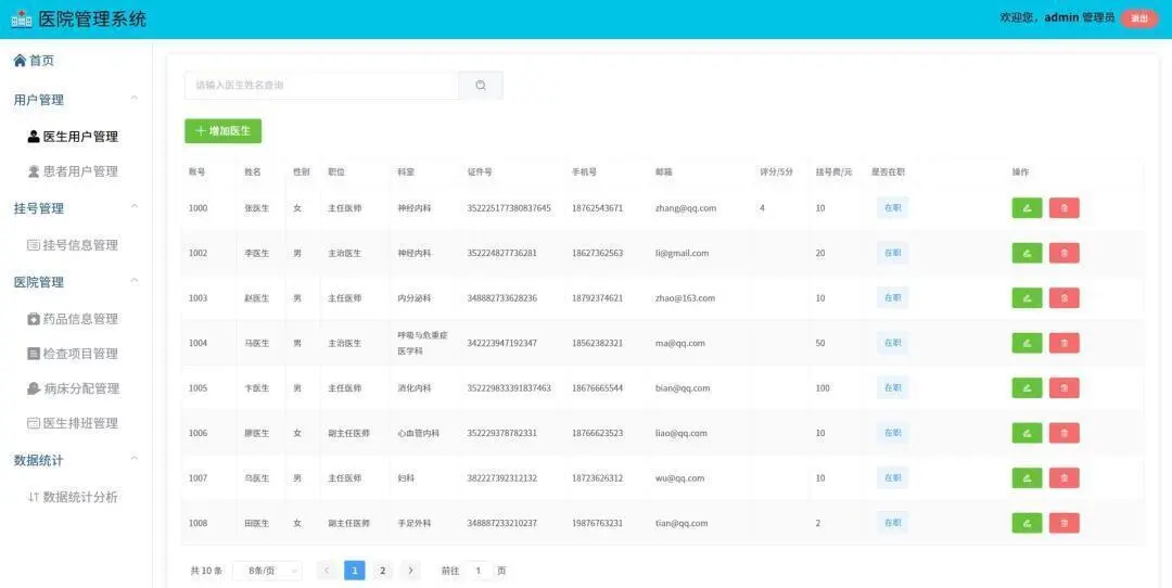 【医院在线挂号管理系统】源码拿走即用‼️